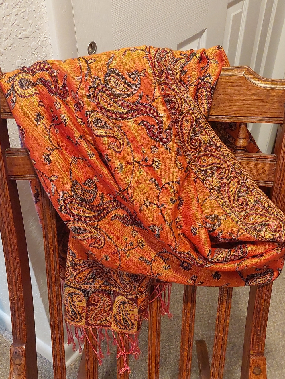 Bright Paisley Pashmina